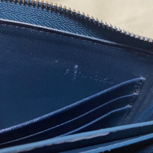 Authentic Celine blue half Zipped Wallet Preloved - Picture 14 of 14